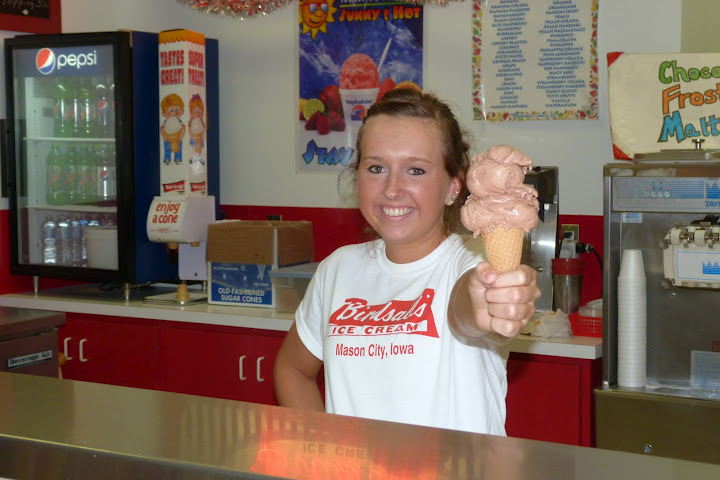 Serving Ice Cream.